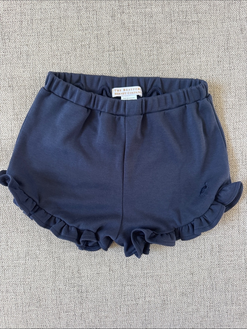 The Beaufort Bonnet Company Navy Ruffle Hem Girls' Shorts 5T NWOT